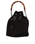 Vintage Bamboo Bucket Bag, front view